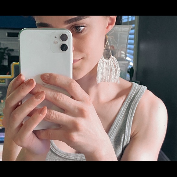 Hand made macrame earrings - Picture 2 of 2